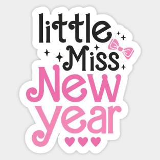 Little Miss New Year Sticker